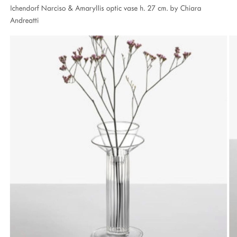 Ichendorf Milano Amaryllis optic vase h.27cm by Chiara Andreatti vase